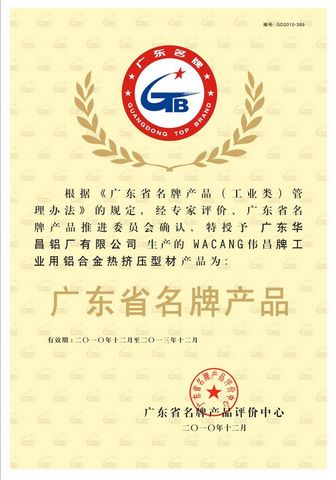 Markenartikel in Provinz Guangdong (Heißgepresste Profile)